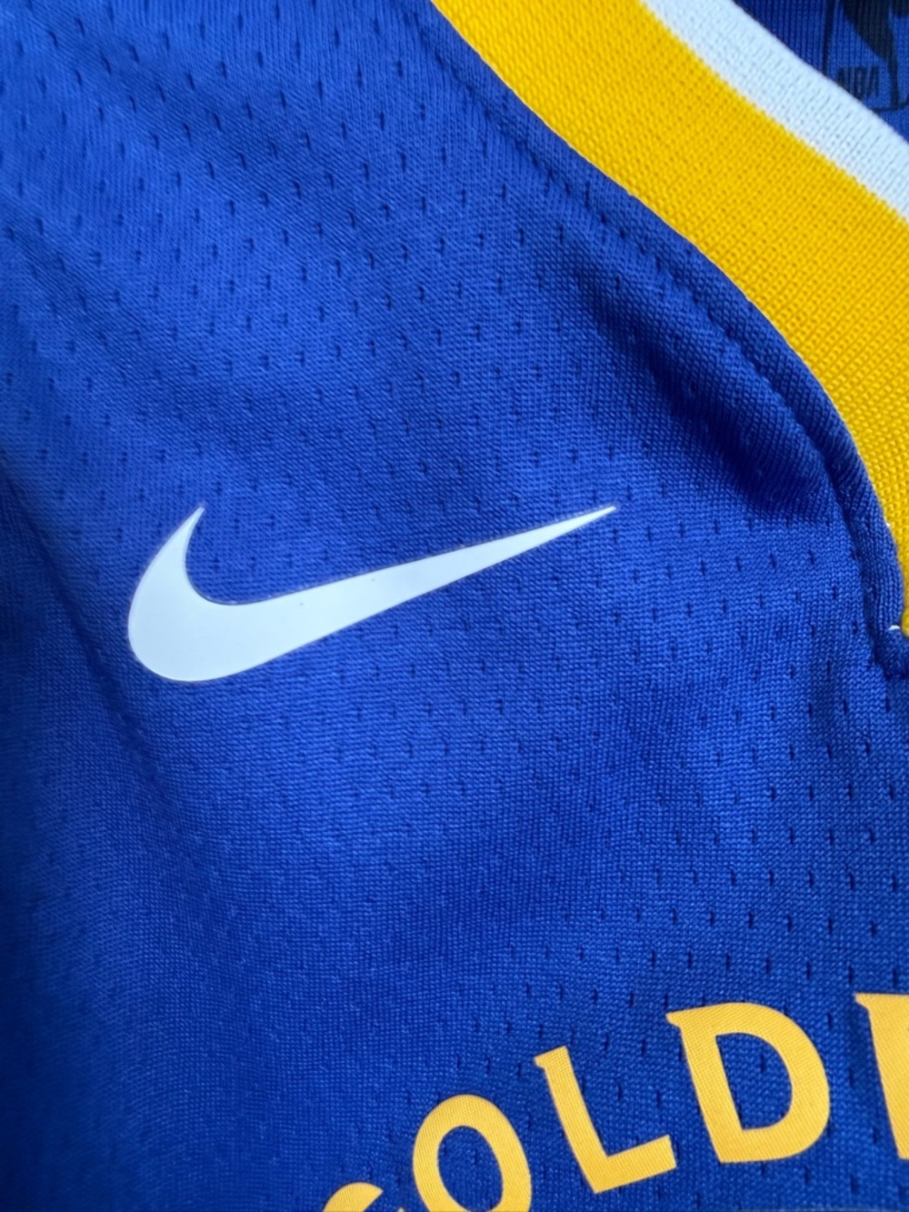 Nike Golden state warriors NBAbasketball Blue and Yellow Warriors Jersey # 30 - Picture 6 of 8